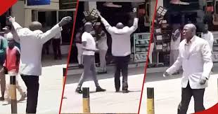 Man releases heavy screams in Nairobi CBD