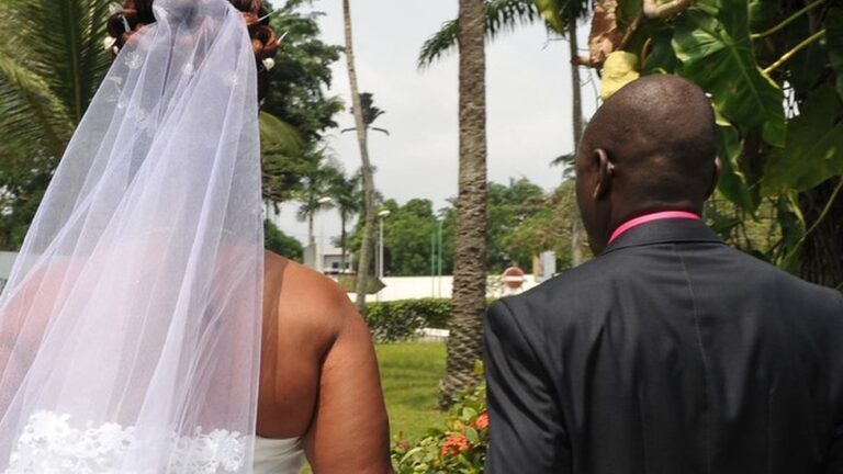 Church wedding halted as bride receives photos of groom in lodge with another woman and furious relatives block convoy from leaving