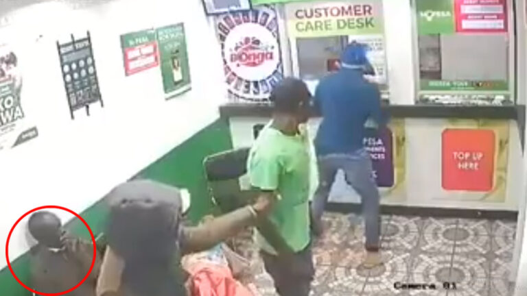 M-PESA robbers cornered minutes after daring daylight raid in busy trading centre